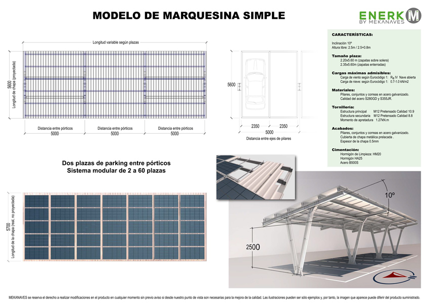 Modelo Pergola Fotovoltaica Simple